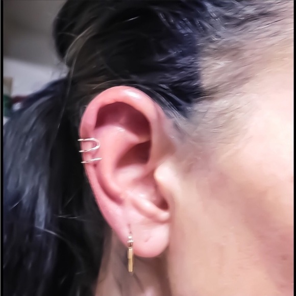 Solid Sterling Silver Spiral Ear Cuff Hand Made USA - Picture 6 of 6